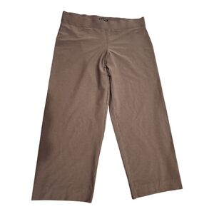 Eileen Fisher wide leg pull-on pants size Large Earthy Brown Casual Everyday